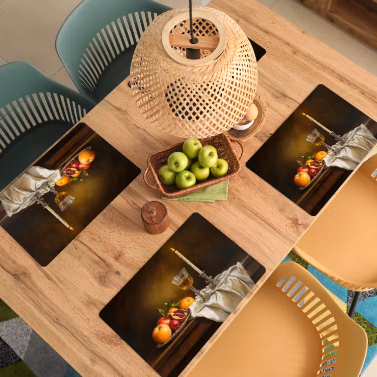 Sets de table - Fruit - Nature morte - Vin - Bougie — 3