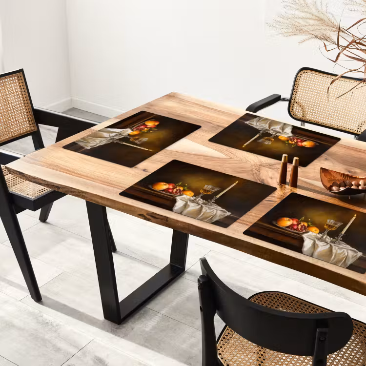 Sets de table - Fruit - Nature morte - Vin - Bougie — 4
