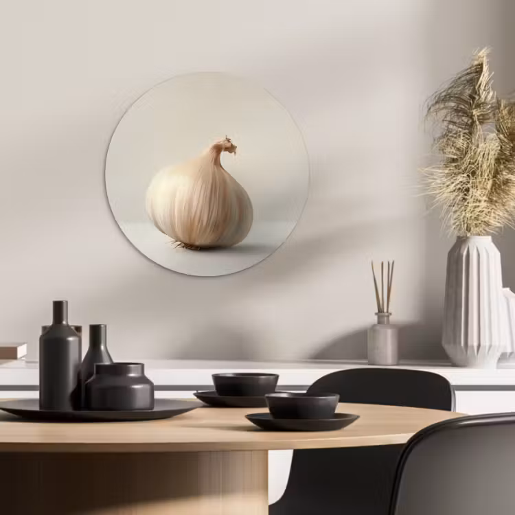 Tableau rond - Ail - Naturel - Beige — 4