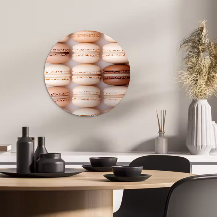Tableau rond - Macarons - Beige - Marron — 2