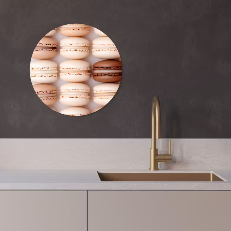 Tableau rond - Macarons - Beige - Marron — 4
