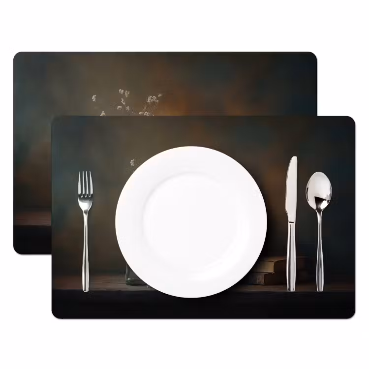 Sets de table - Bougies - Nature morte - Rustique - Livres — 2