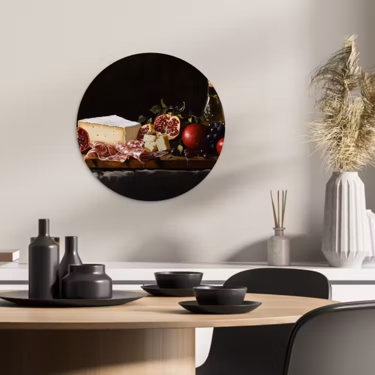 Tableau rond - Nature morte - Vintage - Buvette — 2