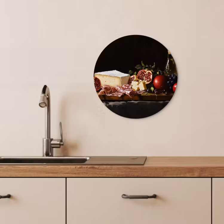 Tableau rond - Nature morte - Vintage - Buvette — 3