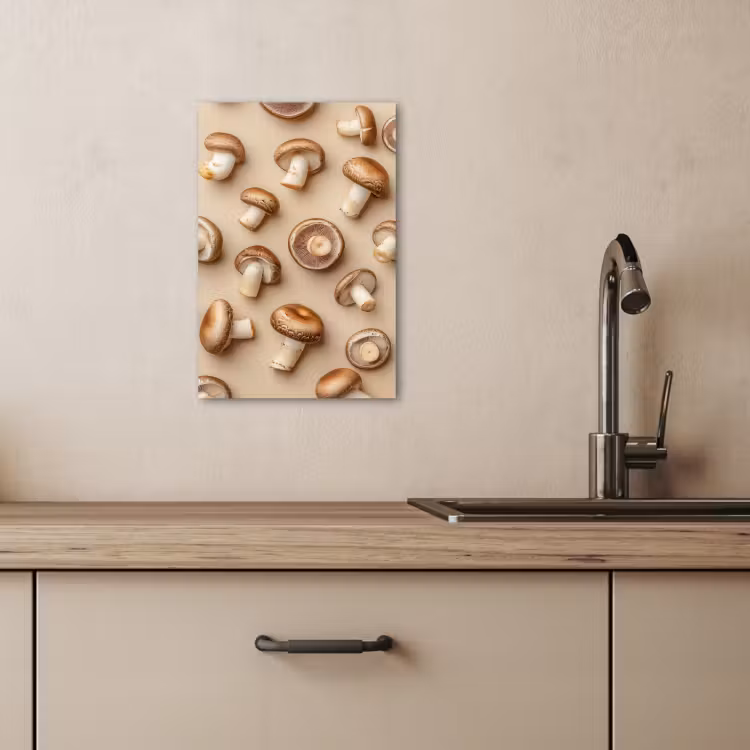 Tableau sur toile - Champignons de châtaigne - Beige — 4