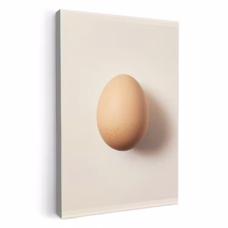 Tableau sur toile - Œuf - Beige - Ovale - Ovale — 1