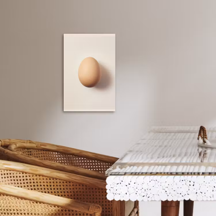 Tableau sur toile - Œuf - Beige - Ovale - Ovale — 2