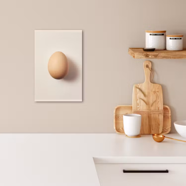 Tableau sur toile - Œuf - Beige - Ovale - Ovale — 3