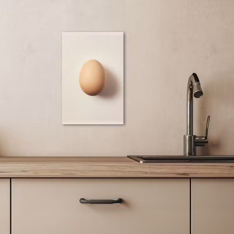 Tableau sur toile - Œuf - Beige - Ovale - Ovale — 4