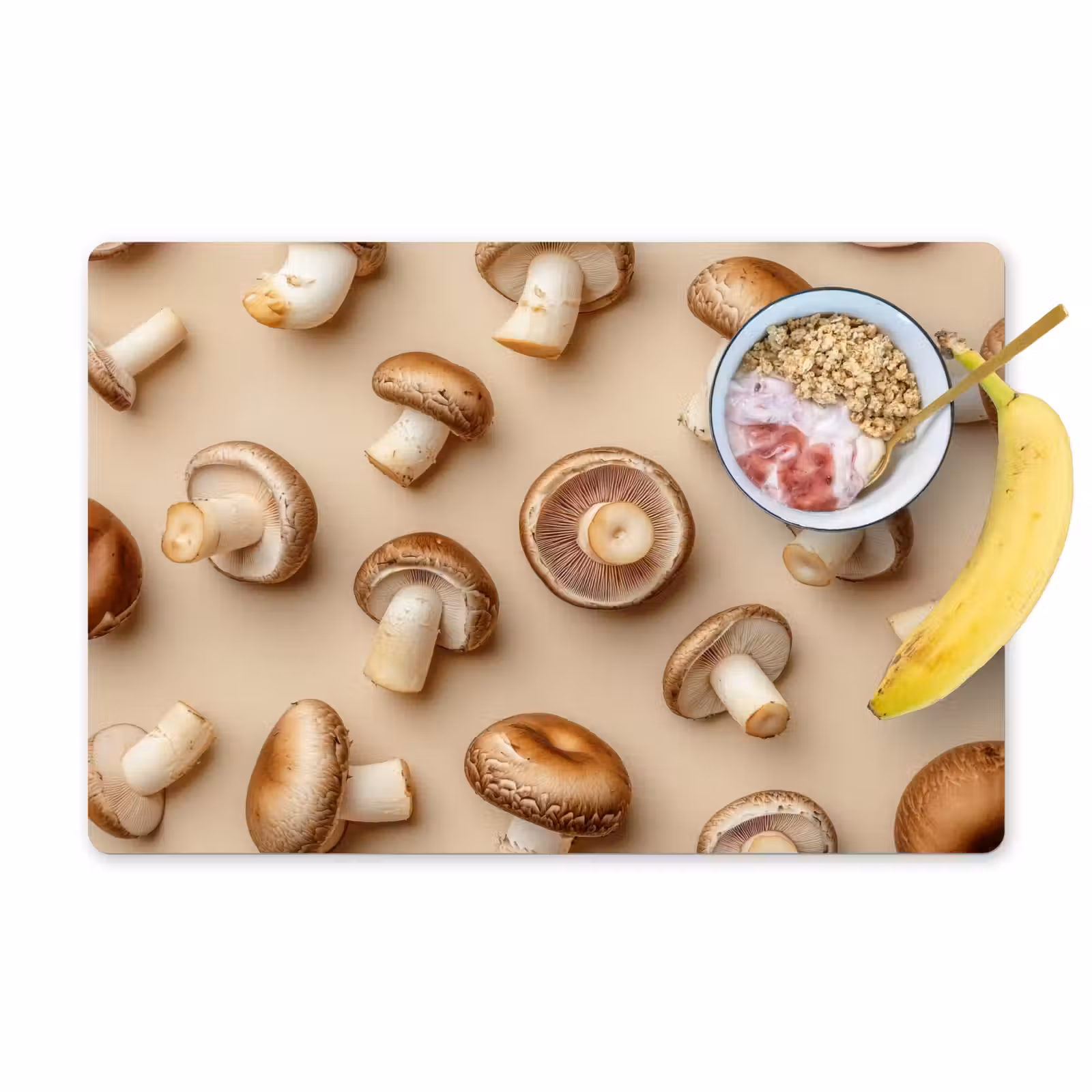 Sets de table - Champignons de châtaigne - Beige — 1