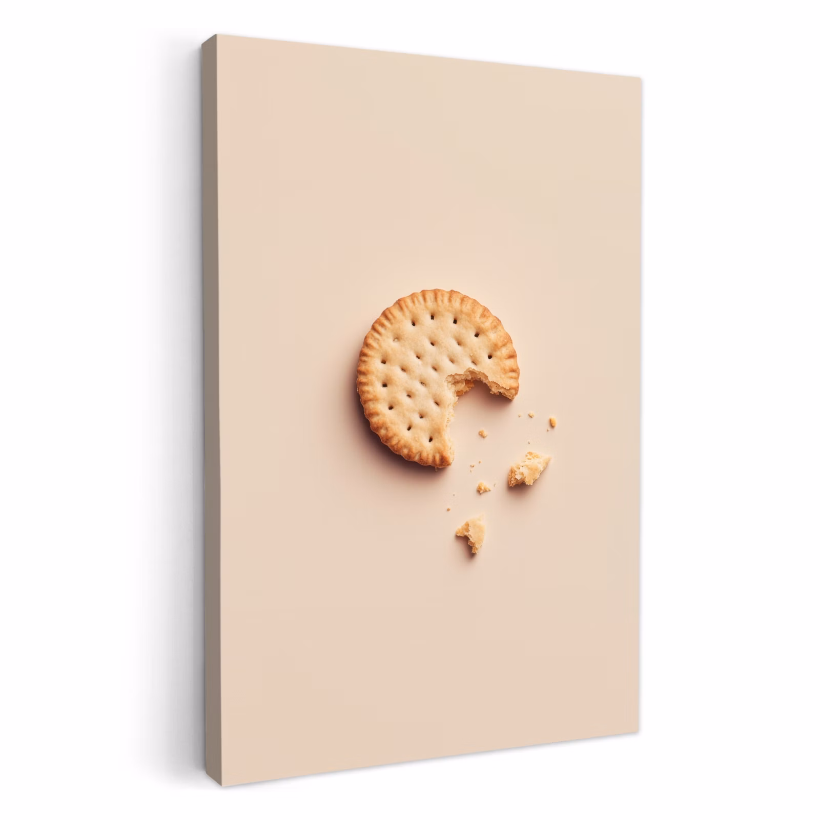 Tableau sur toile - Biscuit - miettes - beige — 1