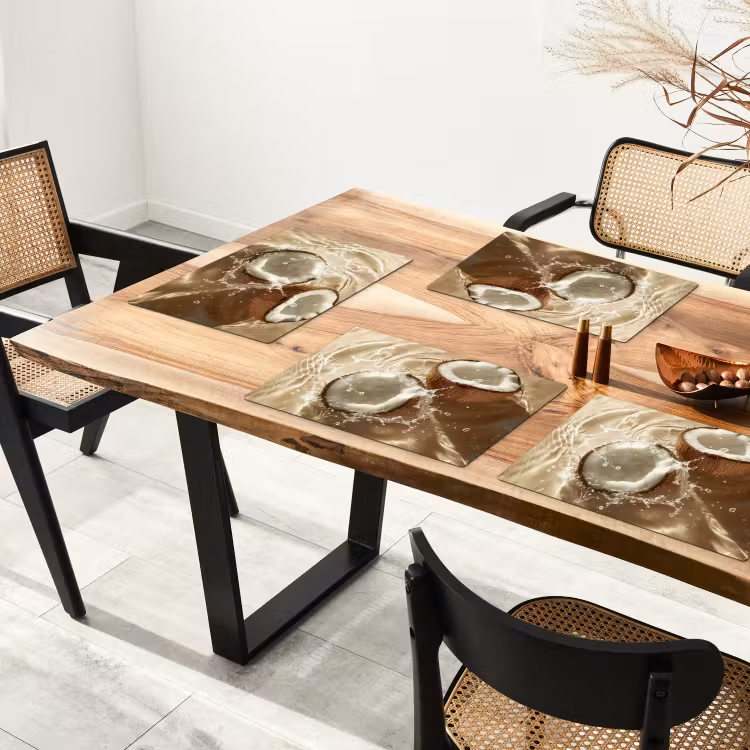 Sets de table - Coconut - Water - Beige - Splashes — 4