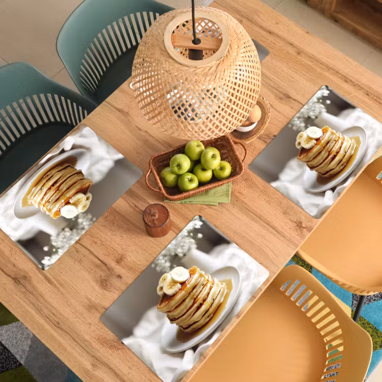 Sets de table - Crêpes - Banane - Sirop - Blanc - Beige — 3