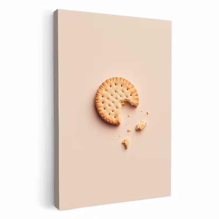 Tableau sur toile - Biscuit - miettes - beige — 1