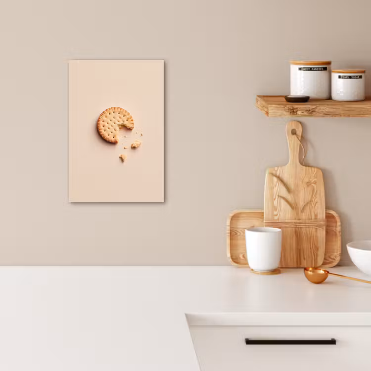 Tableau sur toile - Biscuit - miettes - beige — 2