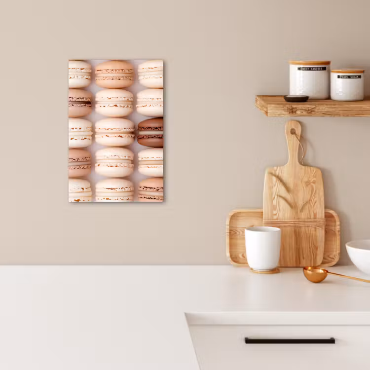 Tableau sur toile - Macarons - Beige - Marron — 1