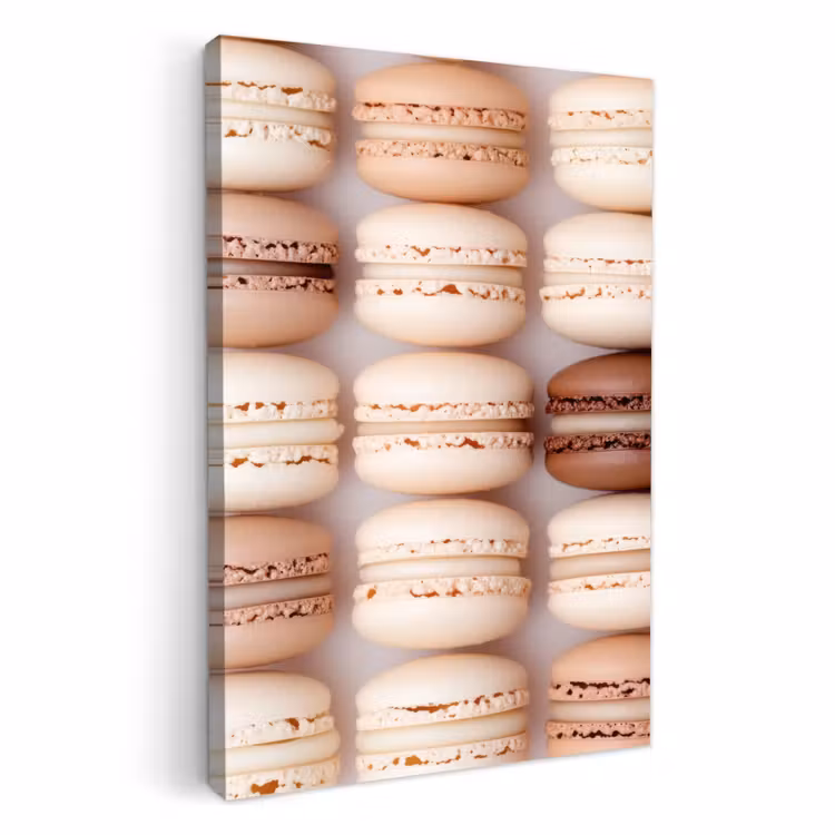 Tableau sur toile - Macarons - Beige - Marron — 2