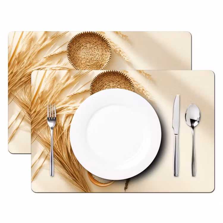 Sets de table - Céréales - Bois - Bol - Beige — 2