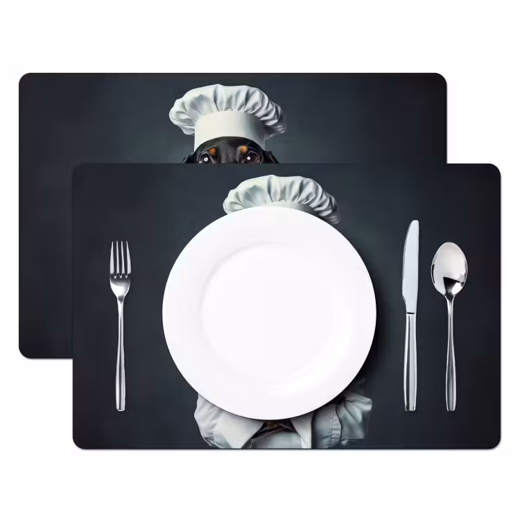 Sets de table en vinyle - Chien - Garde - Cuisinier — 2