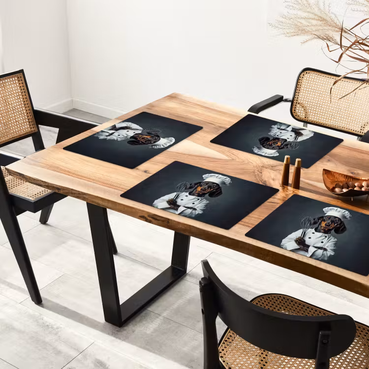 Sets de table en vinyle - Chien - Garde - Cuisinier — 4