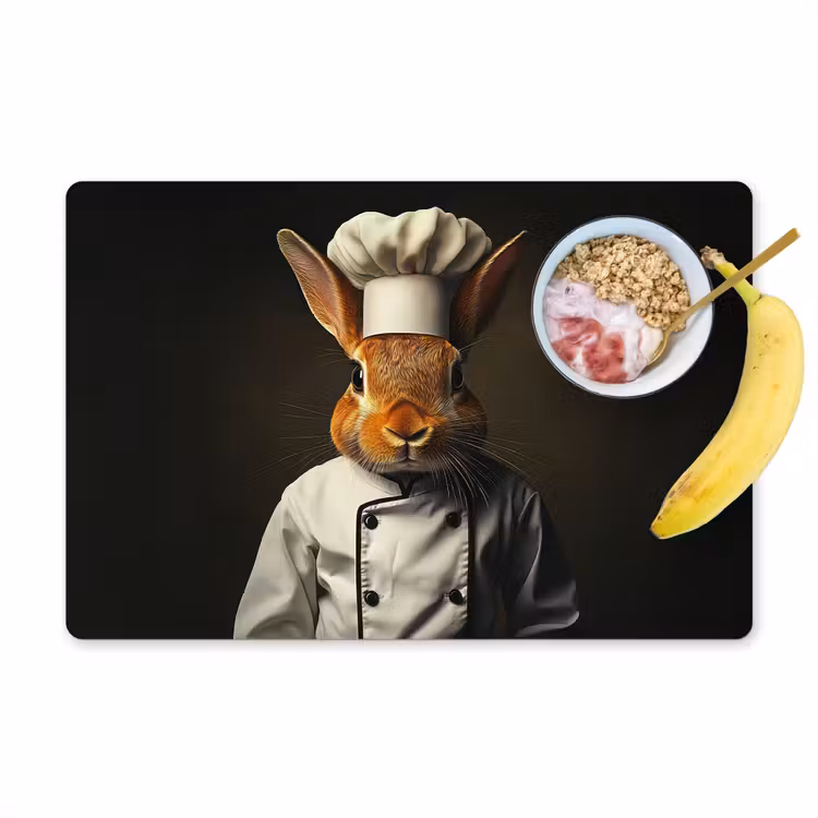 Sets de table en vinyle - Lapin - Cuisinier - Animal — 1