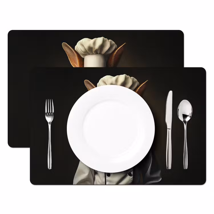 Sets de table en vinyle - Lapin - Cuisinier - Animal — 2