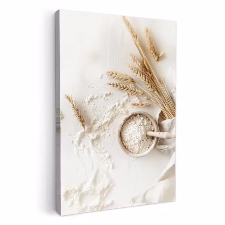 Tableau sur toile - Fleur - Bois - Blé — 1
