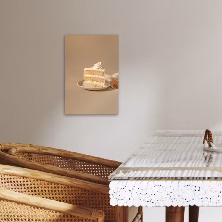 Tableau sur toile - Gâteau à la vanille - Gâteau - Crémeux — 1