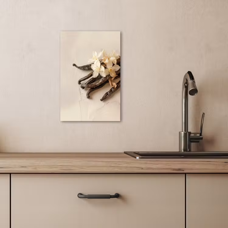 Tableau sur toile - Vanille - Floral - Beige — 3