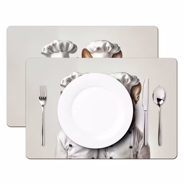 Sets de table en vinyle - Chat - Chien - Vêtements de cuisine — 2