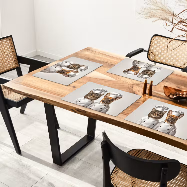 Sets de table en vinyle - Chat - Chien - Vêtements de cuisine — 4