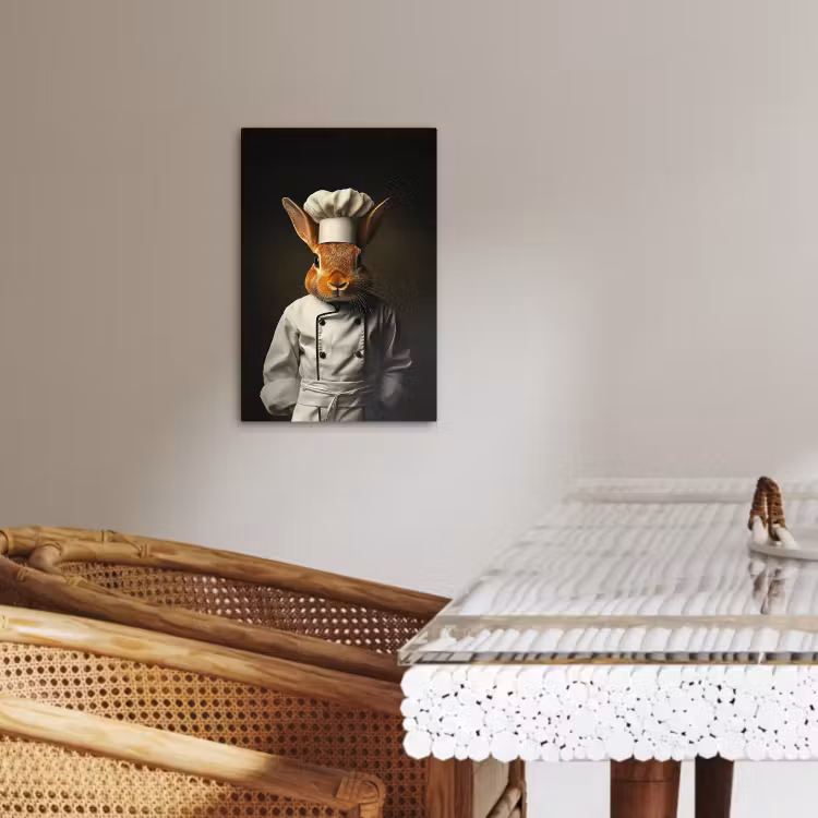 Tableau sur toile - Lapin - Cuisinier - Animal — 3