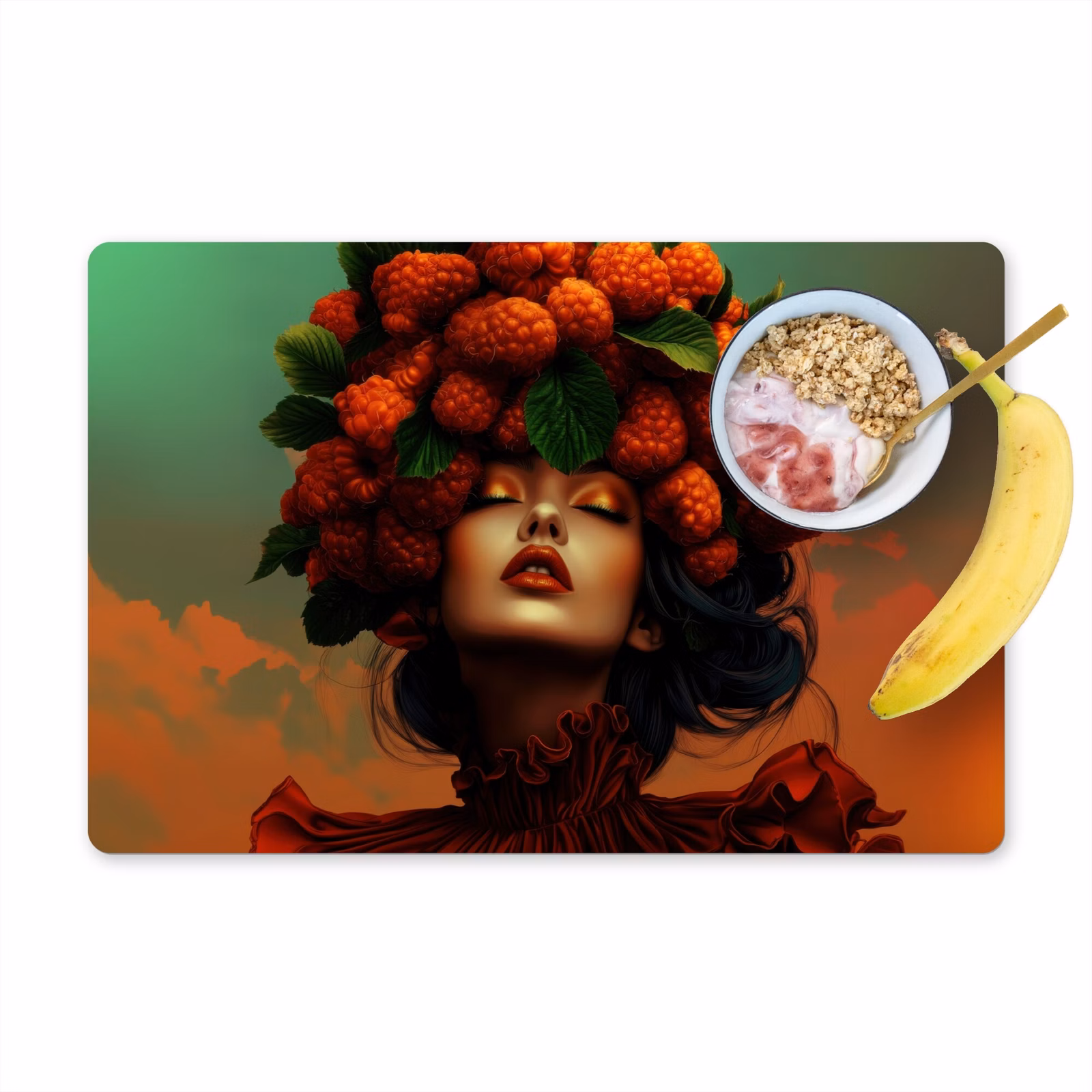 Sets de table - Femme - Framboises - Feuilles — 1