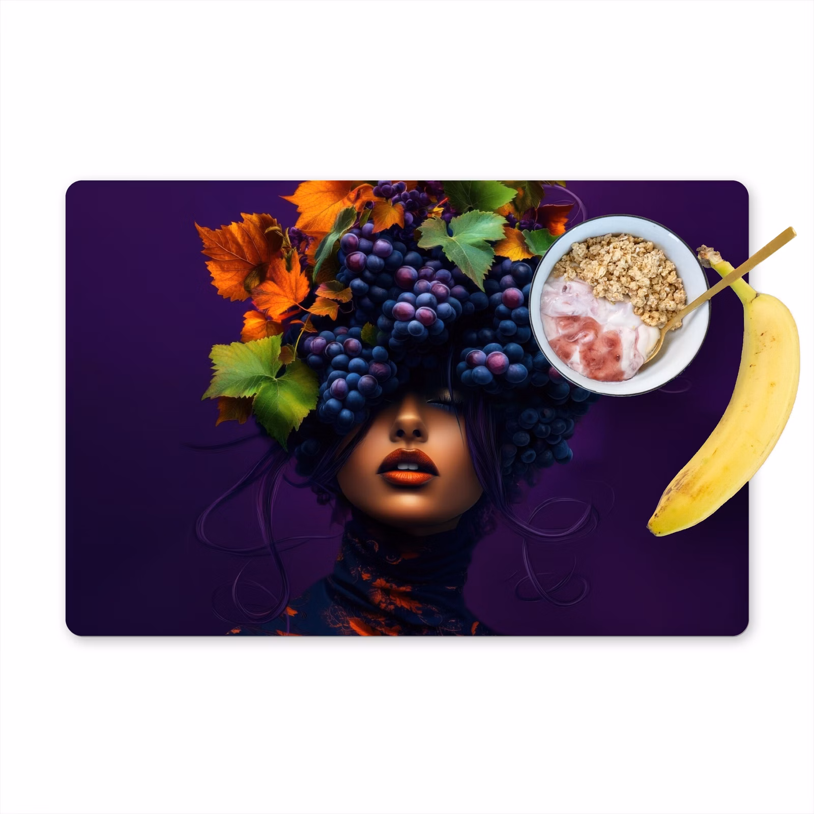 Sets de table - Femme - Pourpre - Raisins — 1