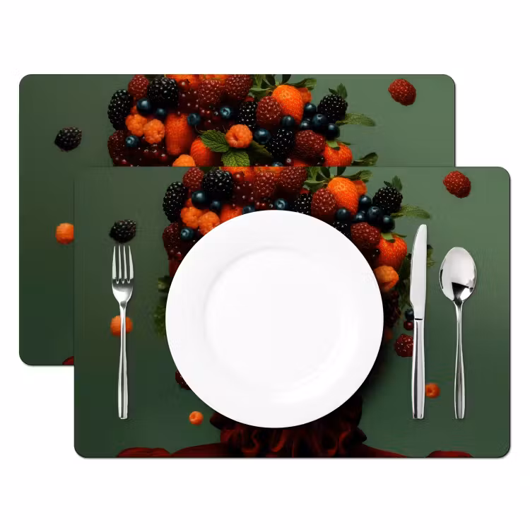 Sets de table - Femelle - Fraises - Framboises - Mûres - Baies — 2