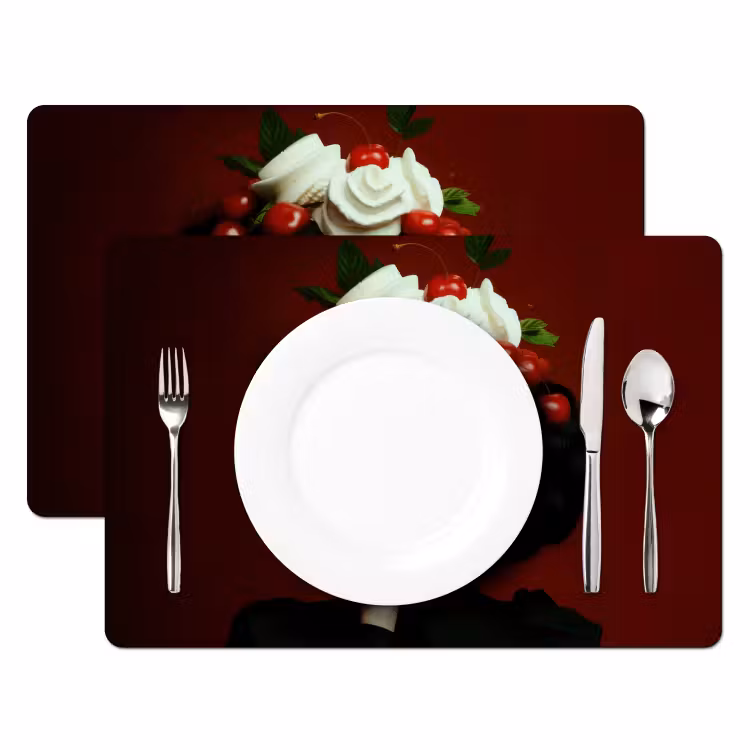Sets de table - Femme - Cerises - Crème fouettée — 2