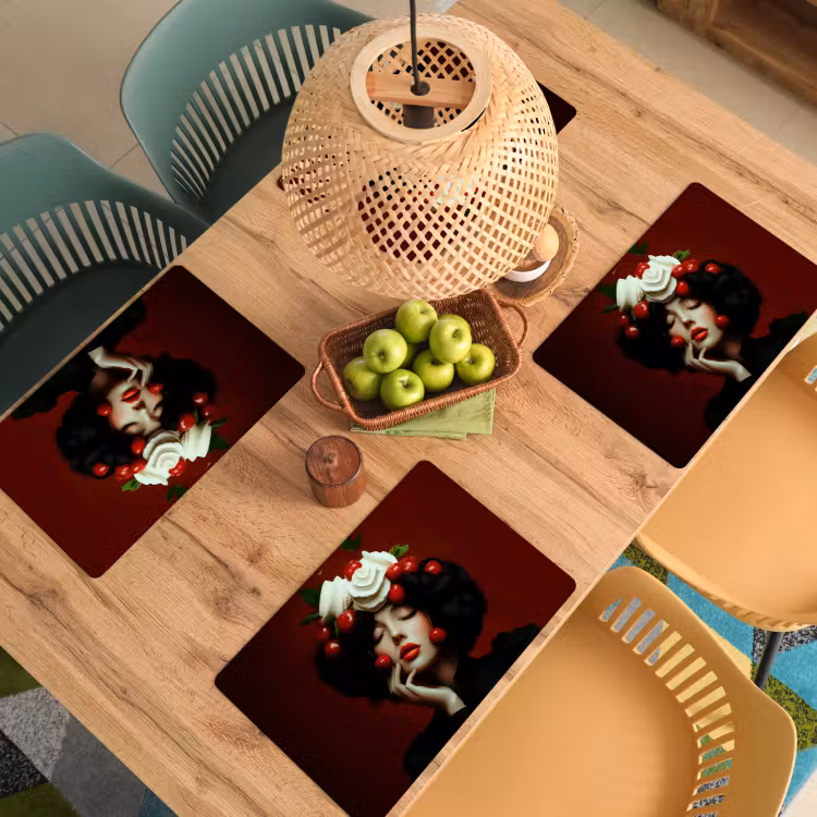Sets de table - Femme - Cerises - Crème fouettée — 3