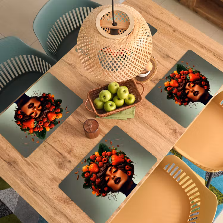 Sets de table - Femme - Chocolat - Framboises - Fraises - Biscuits — 3