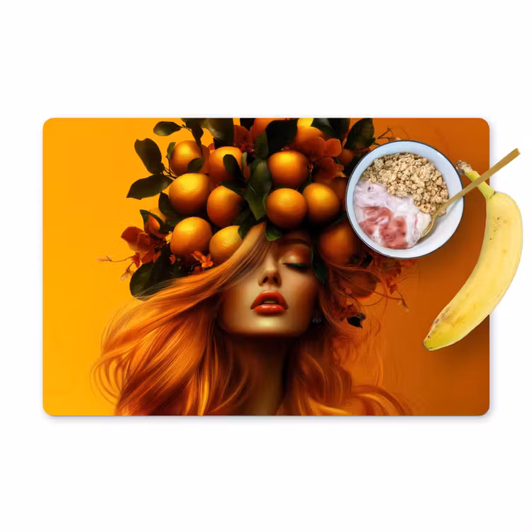 Sets de table - Femme - Citrons - Fleur - Jaune — 1
