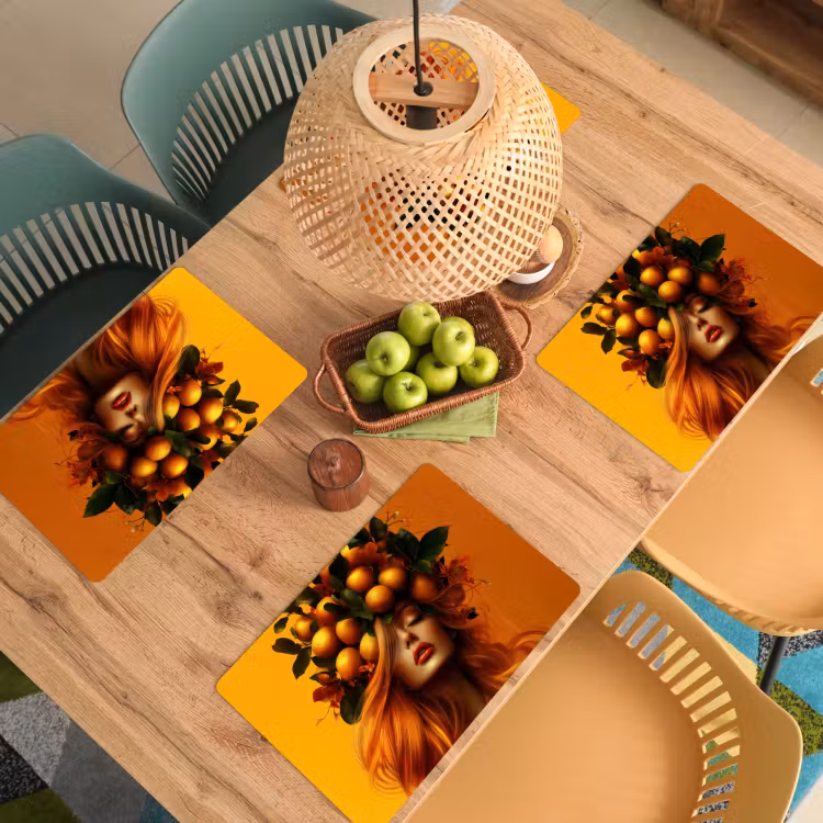 Sets de table - Femme - Citrons - Fleur - Jaune — 3