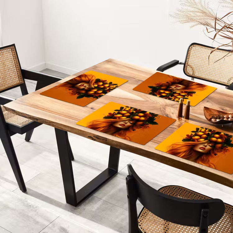 Sets de table - Femme - Citrons - Fleur - Jaune — 4