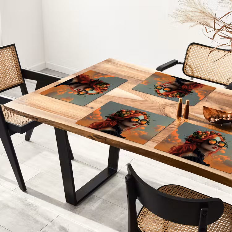Sets de table - Femme - Couronne - Tomate - Bascilicum - Lunettes de soleil — 4