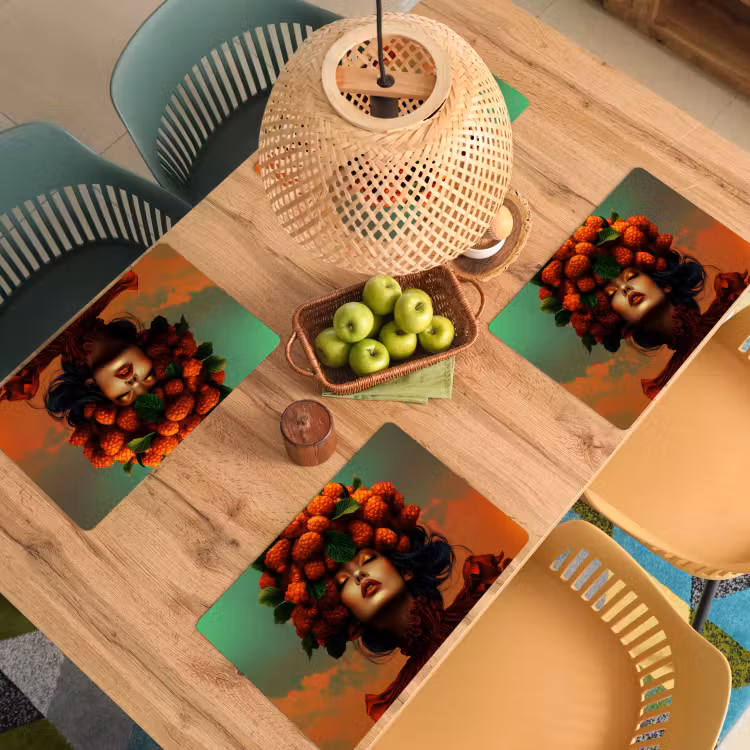 Sets de table - Femme - Framboises - Feuilles — 3