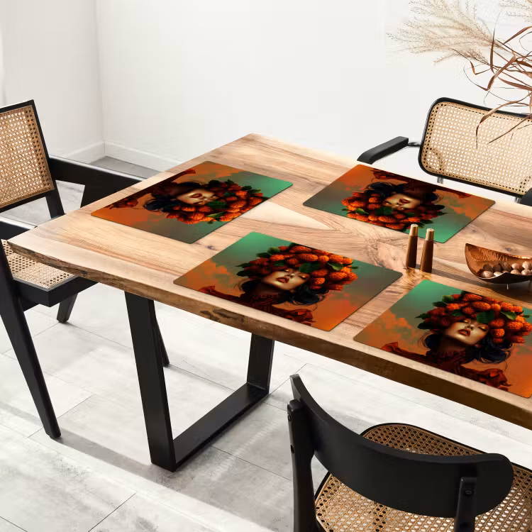 Sets de table - Femme - Framboises - Feuilles — 4