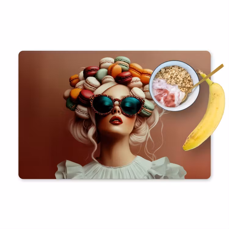 Sets de table - Femme - Macarons - Lunettes — 1