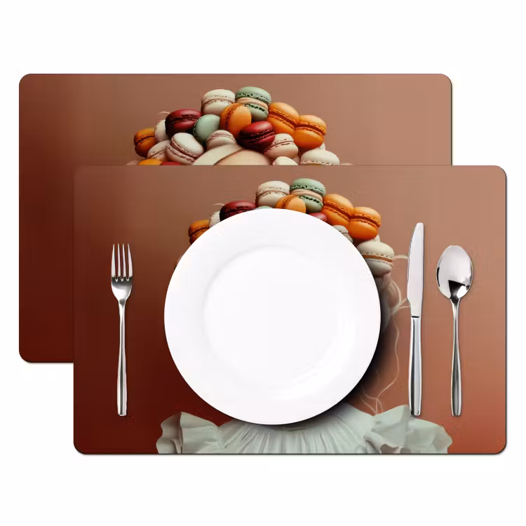 Sets de table - Femme - Macarons - Lunettes — 2