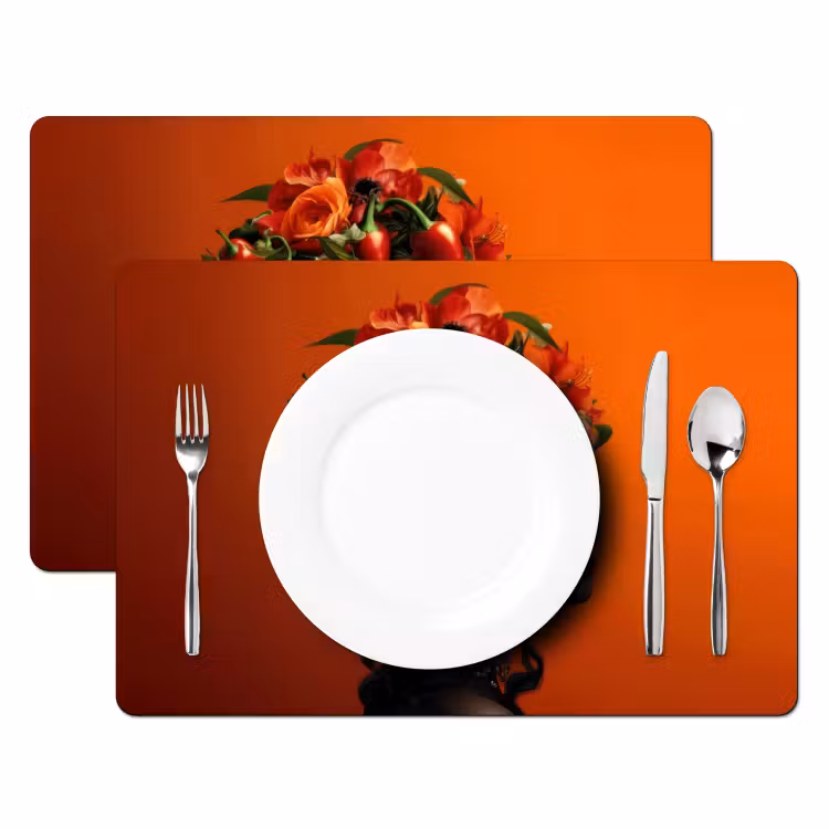 Sets de table - Femme - Piments - Fleurs — 2