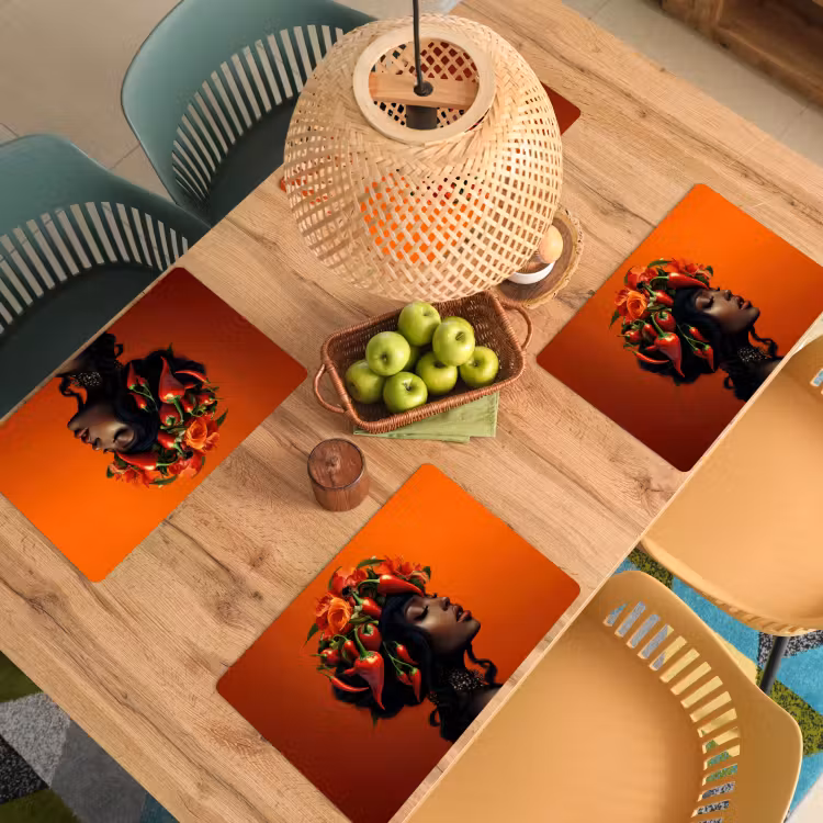 Sets de table - Femme - Piments - Fleurs — 3