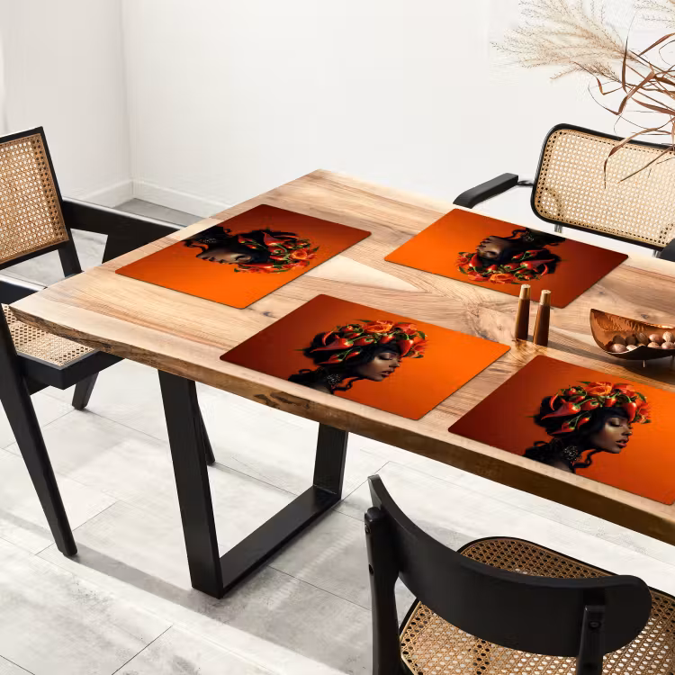Sets de table - Femme - Piments - Fleurs — 4