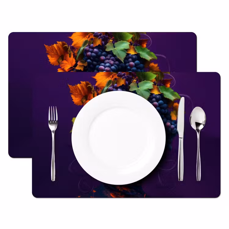 Sets de table - Femme - Pourpre - Raisins — 2